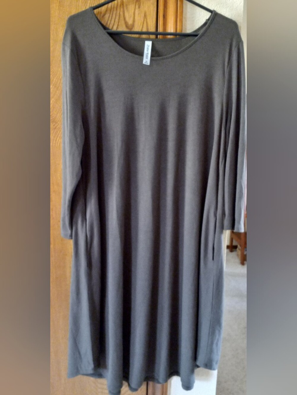 Lightweight Army Green Knit Dress XL